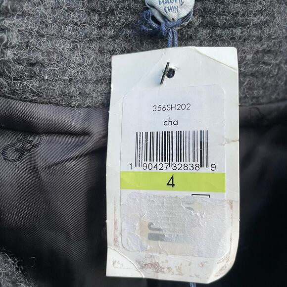 Cole Haan Signature Jacket Wool Blend Walker Peacoat Snap Collar Gray Size 4 - Picture 8 of 9